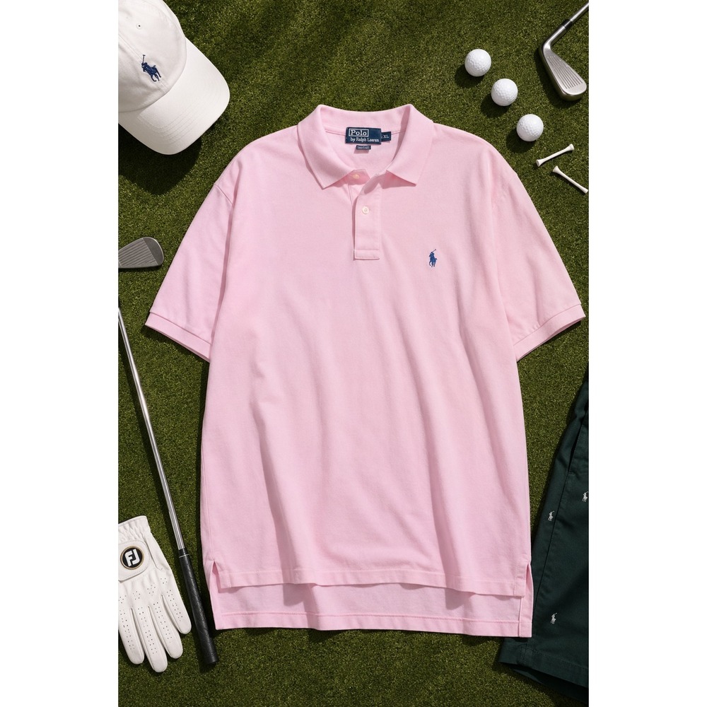 VTG 90s Polo by  Ralph Lauren Shirt, Made in Northern Mariana Islands, Pink XL